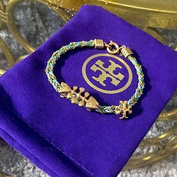 TORY BURCH BRAID CHARM BRACELET - Picture 6 of 9